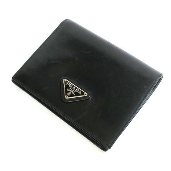 Prada Leather Bifold Wallet Black - Picture 2 of 9